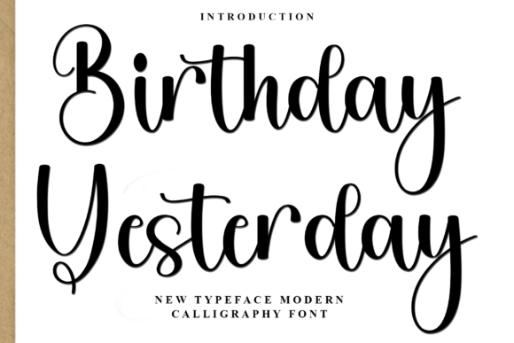 Birthday Yesterday: A Handwritten Font for Editorial Design