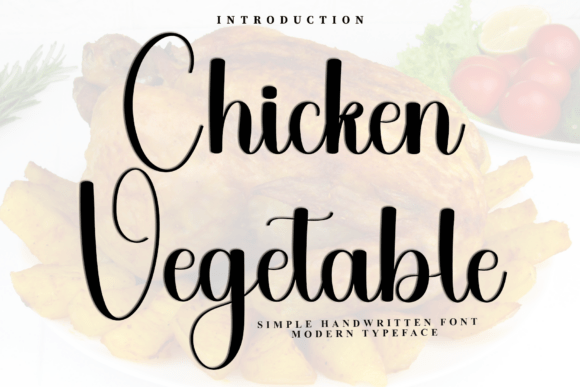 Chicken Vegetable Typeface: Elevating Campaign Visuals with Handwritten Charm