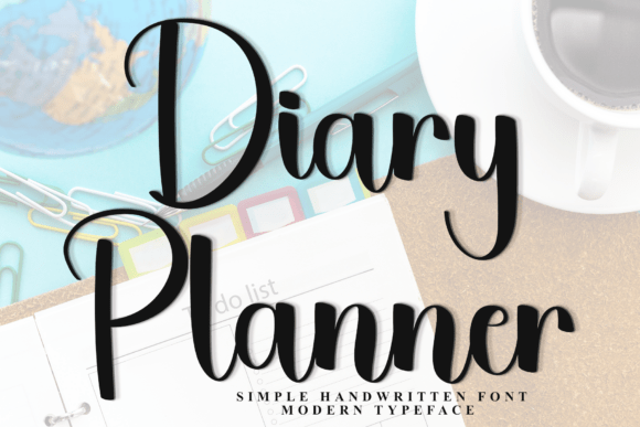 Diary Planner Typeface: A Handwritten Font for Crafters and Sellers