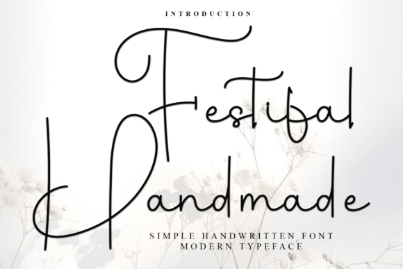 Festifal Handmade: A Soft Script Typeface for Authentic Brand Identity