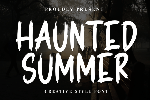 Haunted Summer Typeface: A Spooky Script for Seasonal Craft Designs