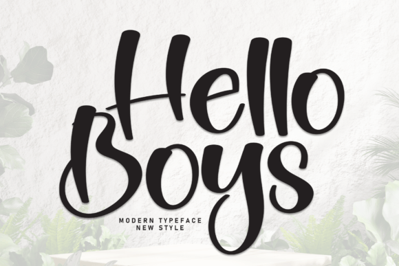 Hello Boys: A Sweet Handwritten Font for Crafts and Labels