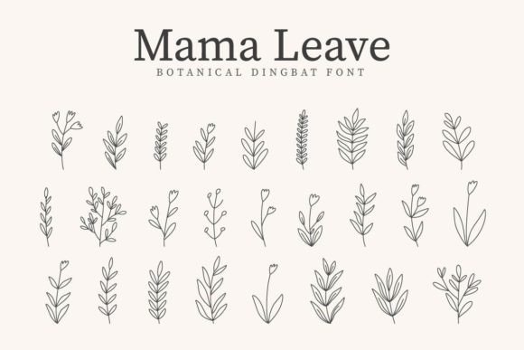 Mama Leave: The Natural Dingbat Font for Handmade Brands