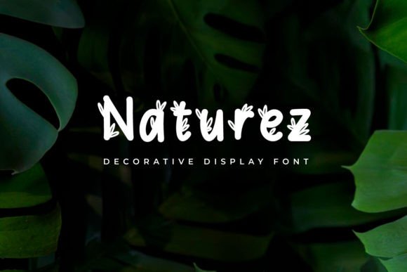 Naturez: A Decorative Display Font for Organic Digital Branding