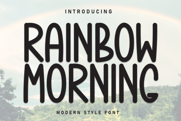 Rainbow Morning Typeface: A Handwritten Font for Crafters