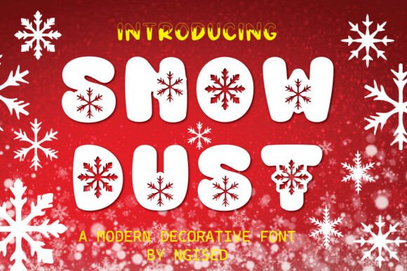 Snowdust: A Whimsical Decorative Font for Winter-Themed Web Design