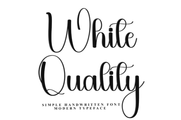 White Quality Typeface: Elevating Editorial Design with Soft Script